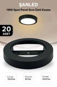 18W SPOT PANEL SİYAH SIVA ÜSTÜ KASASI 20 Adet - 1
