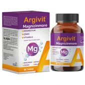 Argivit Magnizinmore Magnezyum Çinko ve Vitamin D İçeren Takviye Edici Gıda 60 Tablet thumbnail 2