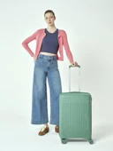 Benetton Trolley Valiz Yeşil Orta Boy 14BNT8001-02-YŞL thumbnail 2