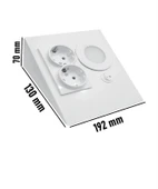 7W 3Renkli Çift Prizli Beyaz Dolap & Tezgah Altı Metal Led Aydınlatma 10 Adet - 4