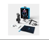 M03 3 Eksenli Telefon Gimbalı - Kamera Takip Özellikli, LED Işık + Dahili Mikrofonlu Vlog Çekim Seti thumbnail 4