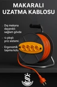 Makaralı 3x2,5 mm 4 Prizli Seyyar Kablo 40 Metre - 2