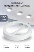 18W SPOT PANEL BEYAZ SIVA ÜSTÜ KASASI 100 Adet thumbnail 1