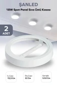 18W SPOT PANEL BEYAZ SIVA ÜSTÜ KASASI 2 Adet thumbnail 1