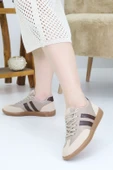 Bej Kahverengi Kadın Günlük Spor Ayakkabı Rahat Tabanlı Sneaker thumbnail 2
