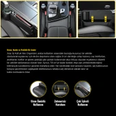 Space24 SP133 Araç İçi Koltuk Yanı Organizeri Bardaklık ve Telefon Şarj Girişli Siyah - 2