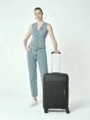 Benetton Trolley Valiz Siyah Orta Boy 14BNT8001-02-SY thumbnail 2