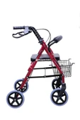 TURMED SEPETLİ Arkalıklı Tekerlekli Yürüteç Walker Ekonomik Rollator Hasta Yaşlı Yürüteci - 5