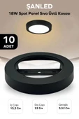 18W SPOT PANEL SİYAH SIVA ÜSTÜ KASASI 10 Adet - 1