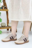 Bej Kahverengi Kadın Günlük Spor Ayakkabı Rahat Tabanlı Sneaker thumbnail 1