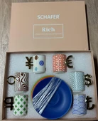 Schafer Rich 6 Kişilik Kahve Fincan Takımı 12 Prç - Asorti02 thumbnail 1