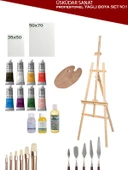 Profesyonel yağlı boya seti - Başlangıç yağlı boya seti - Yağlıboya set - 1
