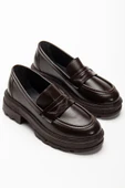 746-759 Kahve Yanki Yüksek Tabanlı Loafer Ayakkabı - 5
