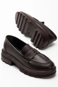 746-759 Kahve Günlük Yüksek Tabanlı Loafer Ayakkabı - 5