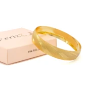 Altın Kaplama Noktalı Dalgalı Model İmitasyon Bilezik-BLZ-3111 thumbnail 4