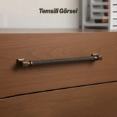 Talas 224 mm Tırtıklı Antik Bakır Metal Kulp Kapak Kulpu Dayanıklı Kulpları Mobilya Çekmece Dolap thumbnail 2