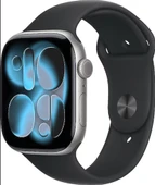 Apple Watch Series 11 GPS 46mm Uzay Grisi Alüminyum Kasa ve Siyah Spor Kordon Akıllı Saat - 1
