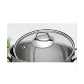 GÜLSAN MEGA İNOX 20CM DERİN TENCERE CAM KAPAK thumbnail 3