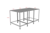 PAKETLEME MASASI - ATÖLYE, DEPO, HOBİ ÇALIŞMA MASASI  Galvaniz 177x93 cm 75 cm 1.00 mm thumbnail 2