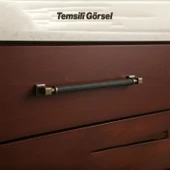 Talas Tırtıklı Antik Bakır Metal 288 mm Kulp Dayanıklı Kulpları Mobilya Çekmece Dolap Kapak Kulpu thumbnail 6