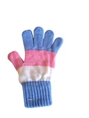 Garson Beden Kız Çocuk Eldiven Mavi Pembe 8-12 Yaş thumbnail 2