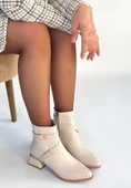 İnay Bej Cilt Topuklu Bot - 1