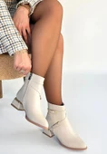 İnay Bej Cilt Topuklu Bot - 2