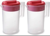 Rubbermaid Simply Pour Sürahi, Çok İşlevli Kapaklı Plastik Sürahi, 1 Galon - 1
