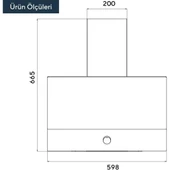 Beyaz Cam Davlumbaz DA6-830 thumbnail 4