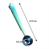 Mandallı Kahve Ölçü Kaşığı Renkli Çok Fonksiyonlu Paslanmaz Çelik Kaşık-Findit thumbnail 3