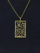 Doğal Taş Ametist 3'lü Doğal Taşlı Antik Kadın Kolye euk45amt thumbnail 1