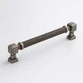 Talas Antik Gümüş 224 mm Tırtıklı Metal Kulp Kapak Kulpu Dayanıklı Kulpları Mobilya Çekmece Dolap thumbnail 9