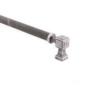 Talas Antik Gümüş 224 mm Tırtıklı Metal Kulp Kapak Kulpu Dayanıklı Kulpları Mobilya Çekmece Dolap thumbnail 7