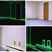 Karanlıkta Işık Veren Yansıyan 4 Metre Fosforlu Yeşil Şerit Bant-Findit thumbnail 1