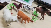 Plastik Çiftlik Hayvanları Oyuncak At Koyun İnek Tay 7 Parça thumbnail 4