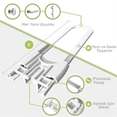 Bebek Çocuk Çekmece ve Dolap Koruma Raylı Güvenlik Sistemi Emniyet Kilidi-Findit - 5