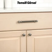 Talas Antik Gümüş 256 mm Tırtıklı Metal Kulp Kapak Kulpu Dayanıklı Kulpları Mobilya Çekmece Dolap thumbnail 3