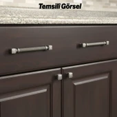 Talas Antik Gümüş 288 mm Metal Tırtıklı Kulp Kulpları Mobilya Çekmece Dolap Kapak Kulpu Dayanıklı thumbnail 3