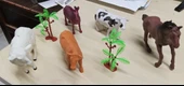 Plastik Çiftlik Hayvanları Oyuncak At Koyun İnek Tay 7 Parça thumbnail 2