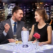 Balık Süzgeç Model USB Şarjlı Kumandalı 16Farklı Işık Modlu Masa Üstü Kristal Akrilik Led-Findit thumbnail 4