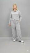 Kadın Büyük Beden Uzun Kollu Polo Yaka Eşofman Takımı 8212-26 - 8