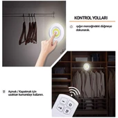 Uzaktan Kumandalı Yapışkanlı Led Spot Lamba-Findit thumbnail 4