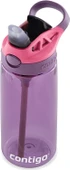 Contigo Aubrey Kids Silikon Pipetli ve Dökülmeye Dayanıklı Kapaklı Temizlenebilir Su Şişesi, Bulaşık Makinesinde Yıkanabilir, 590 ml, Patlıcan - 4