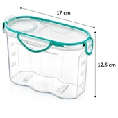 Kilitli Kapaklı Contalı Hava,Su Sıvı Geçirmez 1,2 Litre Erzak Saklama Kabı-SA580-Findit thumbnail 4