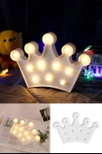 3D Dekoratif Pilli Kraliçe Tacı Model Led Masa ve Gece Lambası-Findit thumbnail 5