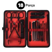 18 Parça Çanta Tipi Manikür Pedikür Tırnak Bakım Seti-Findit thumbnail 3