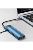 Baseus Metal Gleam 8in1 Multifonksiyonel Hub Dock Station thumbnail 8