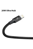 Baseus 1.5 Metre 20w 3in1 Type C, Iphone Lightning Ve Micro Ultra Hızlı Şarj Ve Data Kablosu thumbnail 3