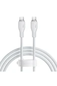 Baseus Pudding Hızlı Şarj Özellikli Type-C to Type-C 100W Kablo 1.2m. Beyaz thumbnail 1