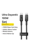 Baseus 2mt 100w Mega Hızlı Type-c To Type Şarj Kablosu, E-marker Çipli Aramid Fiber Kablolu Type C K thumbnail 2